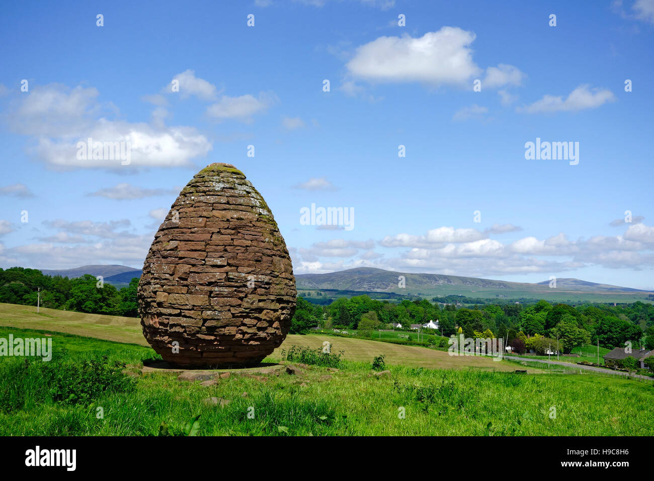 Modern Art Sculpture by Andy Goldsworthy, Stepends Farm, Nr Penpont, Nithsdale, Dumfries and Galloway, Scotland, UK Stock Photo
