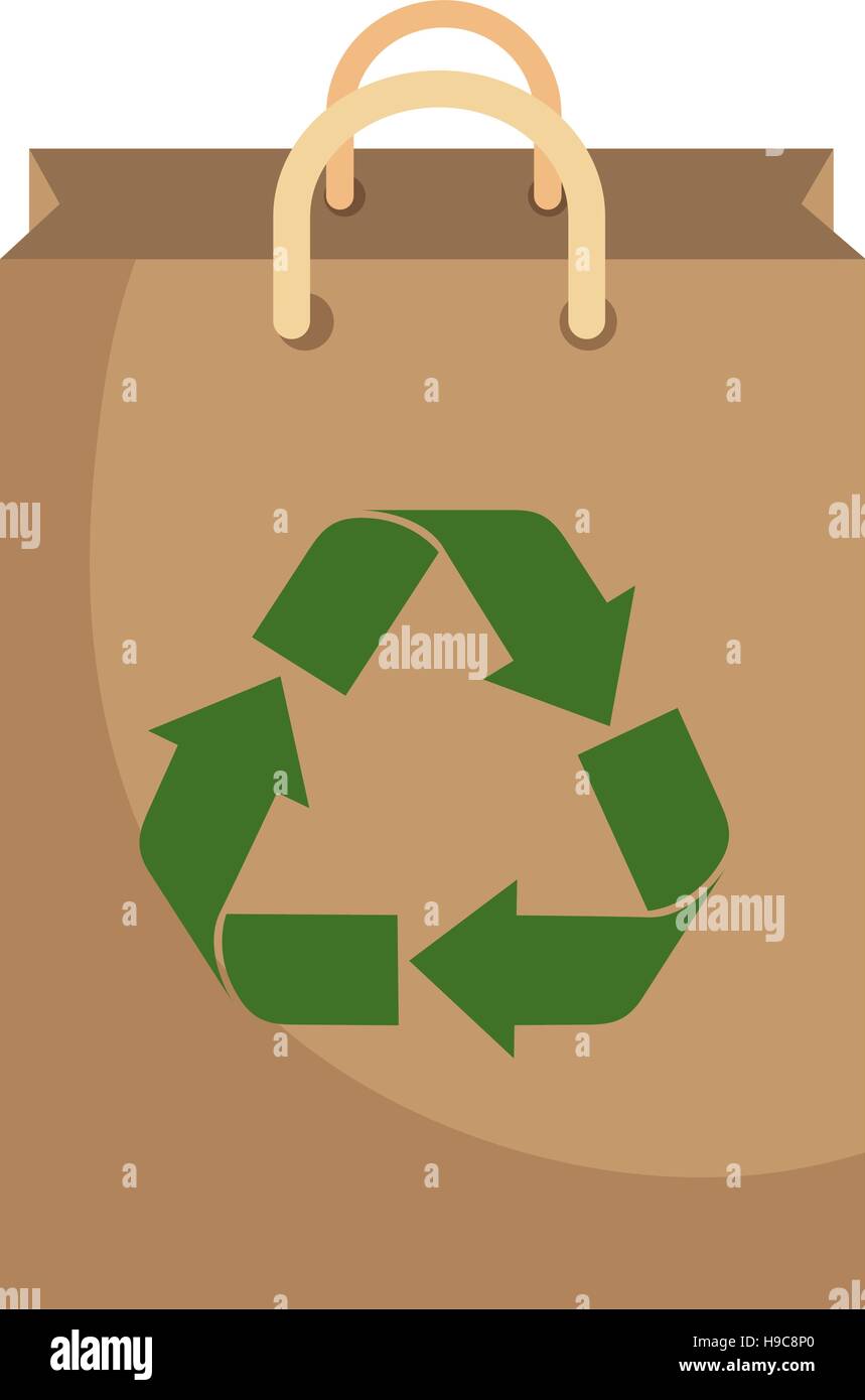 recycle shopping bag with arrows vector illustration design Stock ...