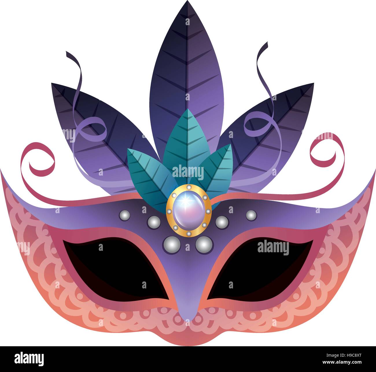 party mask fashion isolated icon vector illustration design Stock ...
