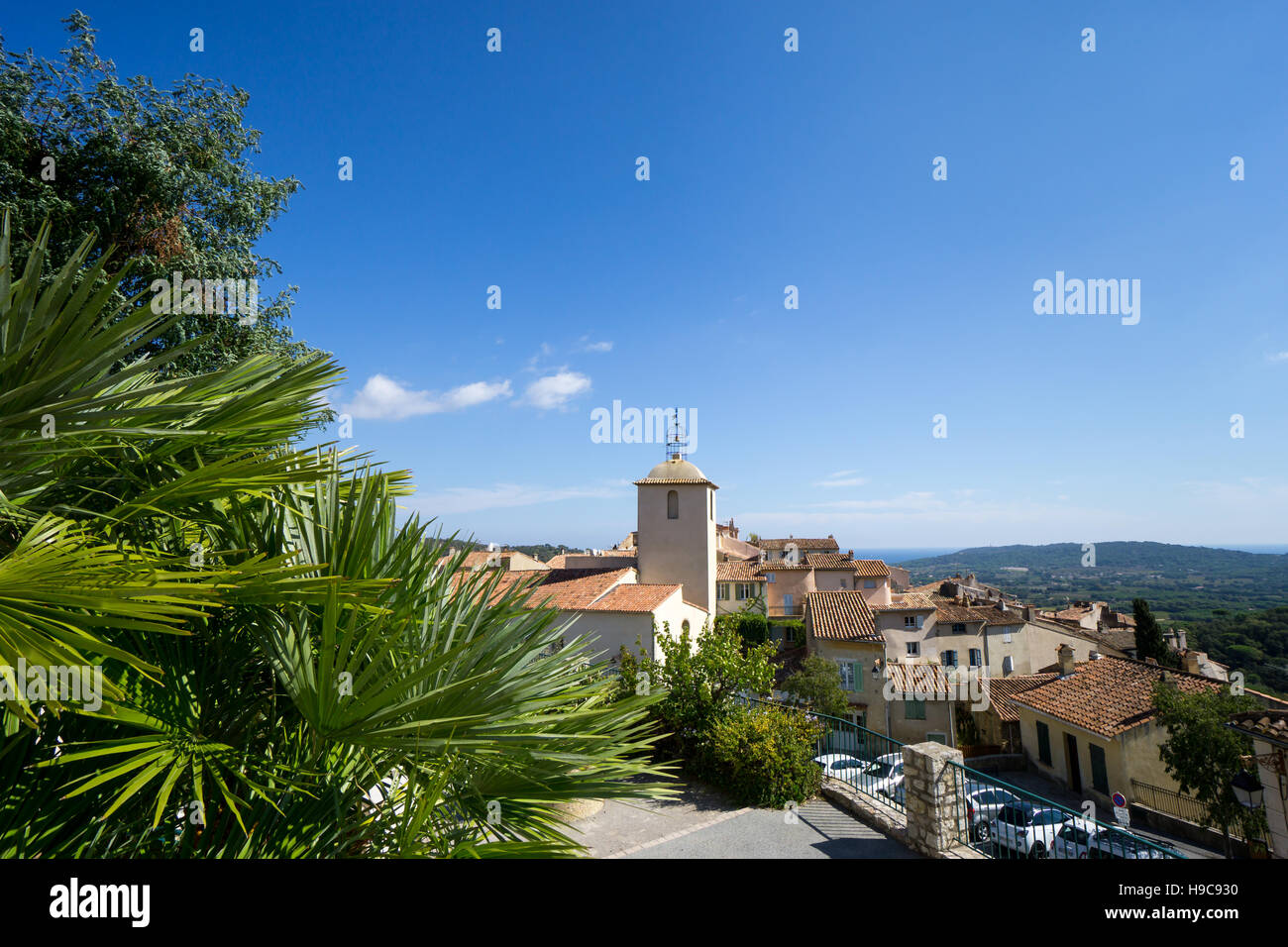 The French hilltop village of Ramatuelle, on the French Riviera in the Var, South of France Stock Photo