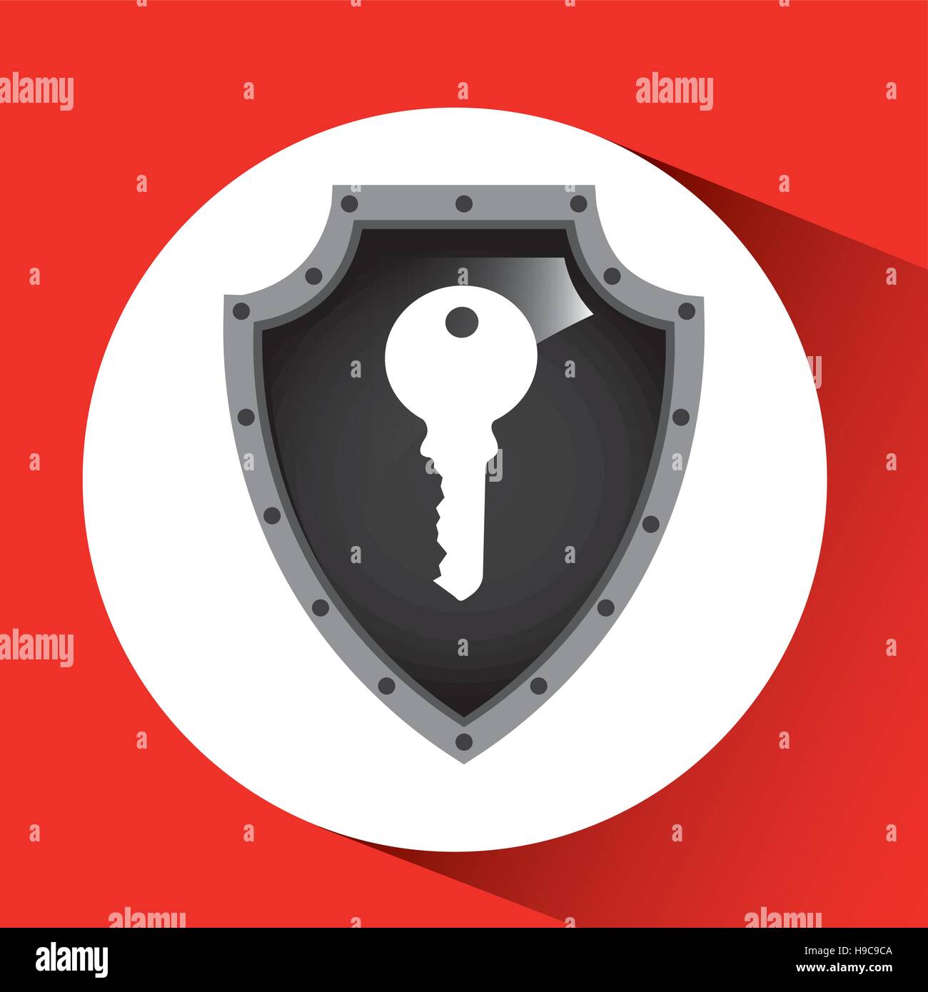 Key Lock Shield hand holding key security shield data vector illustration eps 10 Stock ...