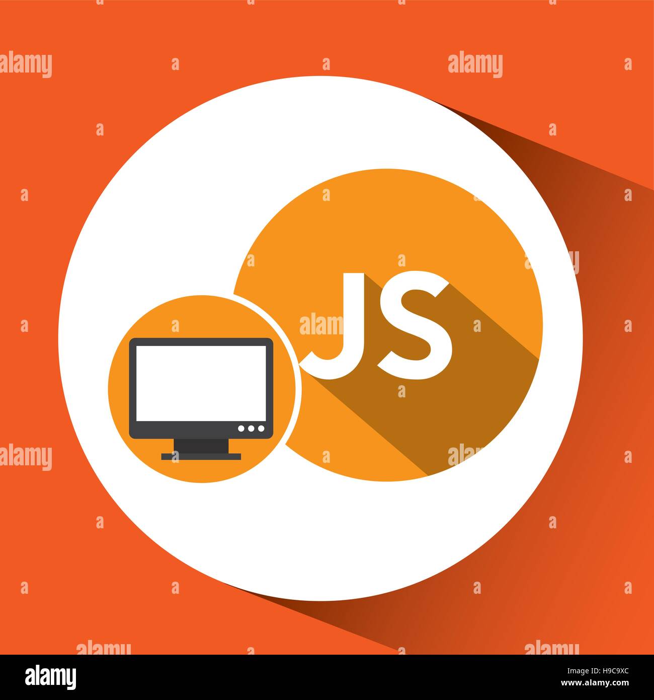 web development computer js language vector illustration eps 10 Stock ...