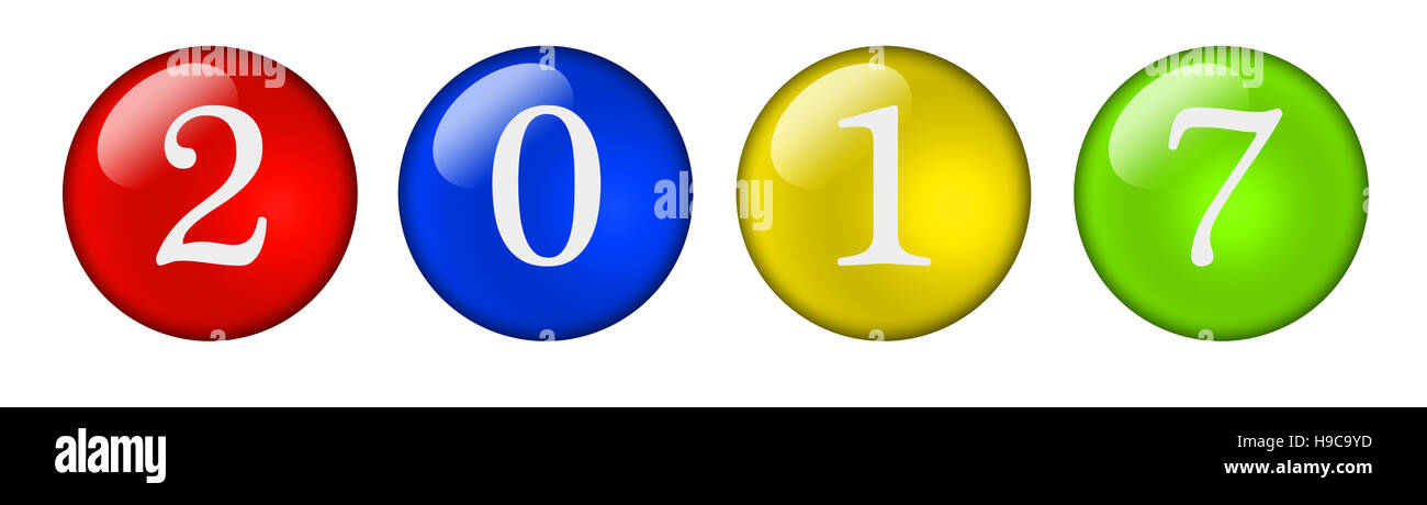 Color round numbers hi-res stock photography and images - Alamy