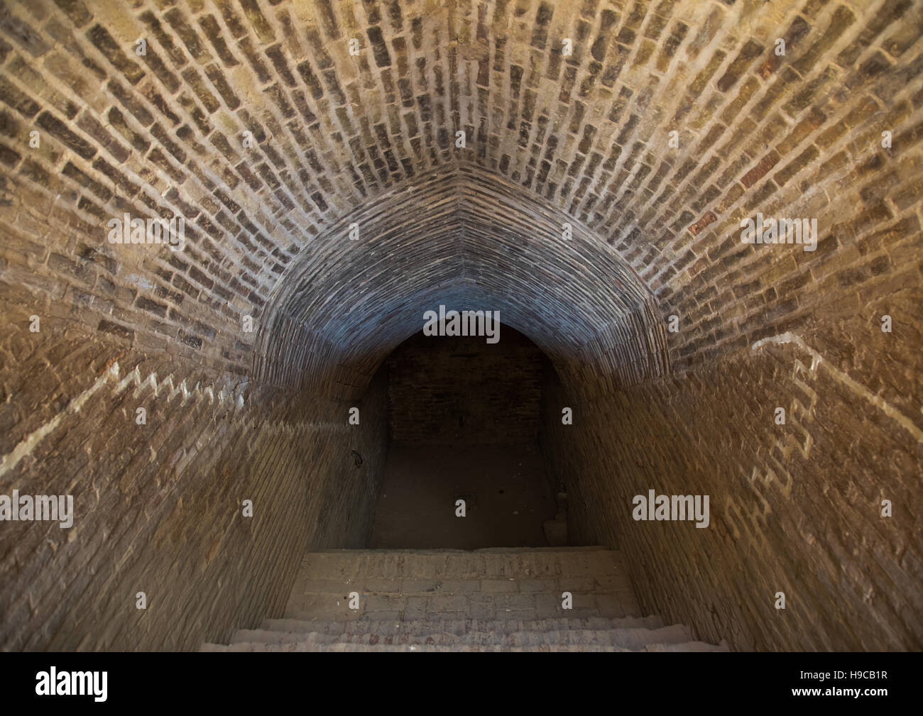 Stairs To An Underground Water Reservoir Yazd Province Meybod Iran Stock Photo Alamy