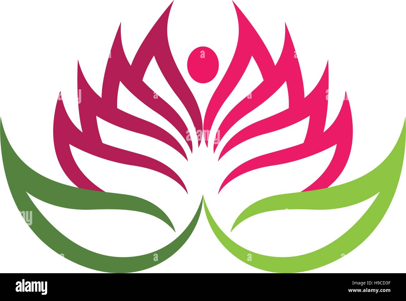 Stylized lotus flower icon vector background Stock Vector Image & Art ...