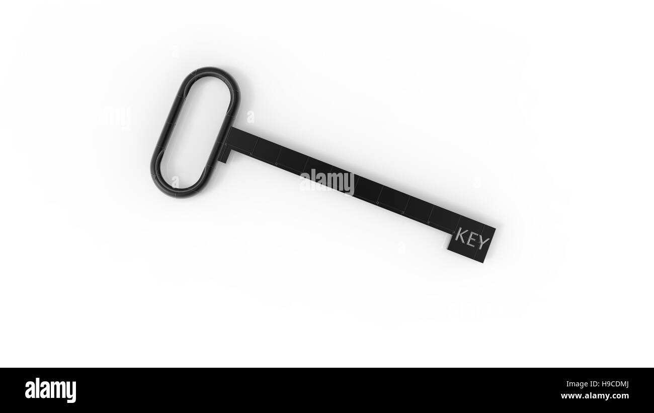 The 3d rendering old key isolated on white background Stock Photo - Alamy