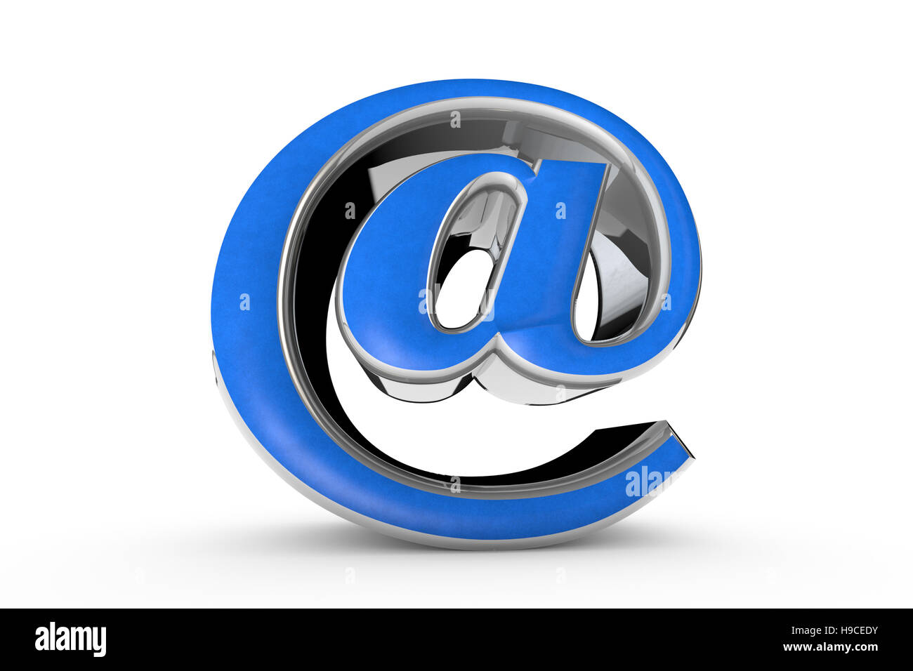 E-mail blue symbol. Isolated over white. Available in high-resolution and several sizes to fit the needs of your project. 3D illustration rendering. Stock Photo