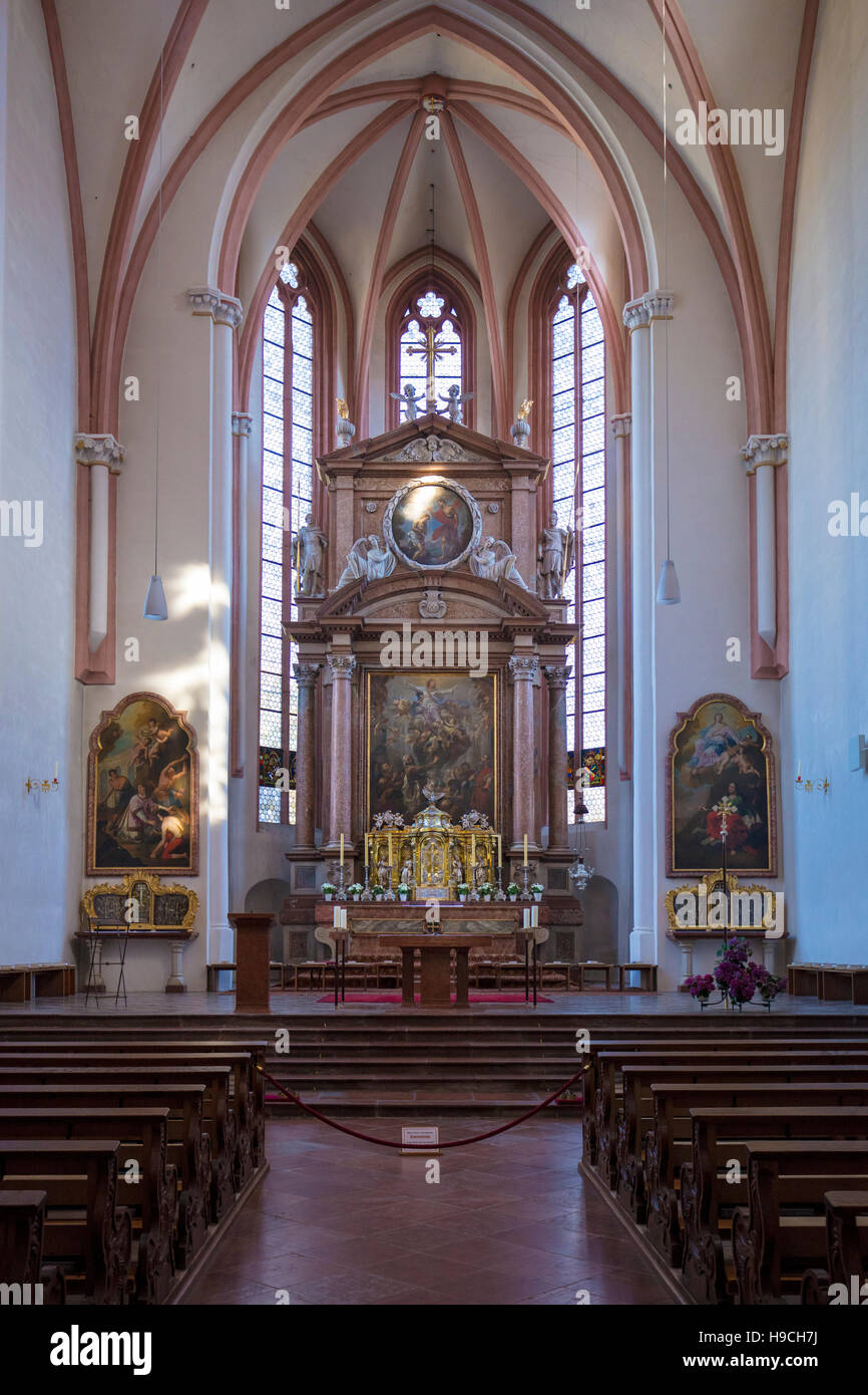 Collegiate Church of St. Peter and John the Baptist (12th c.), Berchtesgaden, Bavaria, Germany Stock Photo