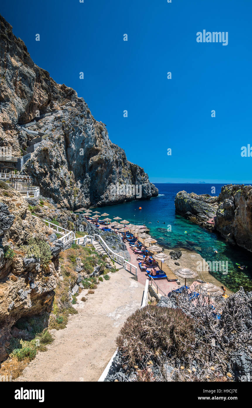 Calypso bay on Crete Island, Greece. Kalypso, Karavos beach is know as