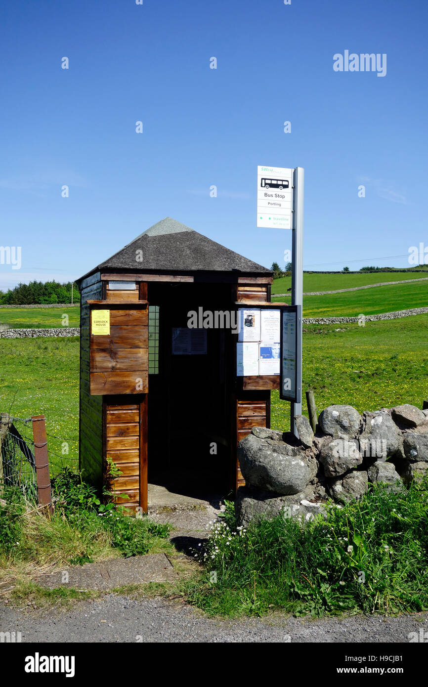 Wooden bus stop hi-res stock photography and images - Alamy