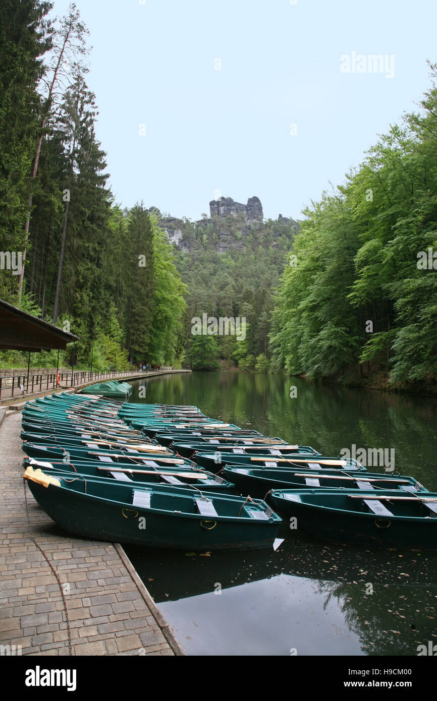 Pedal Boats on Amsellake Stock Photo
