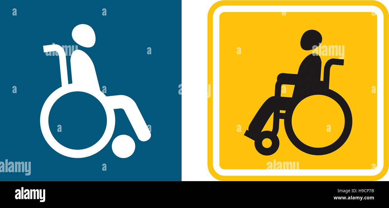 Disabled sign icon. Man in wheelchair. Handicapped invalid symbol Stock Vector