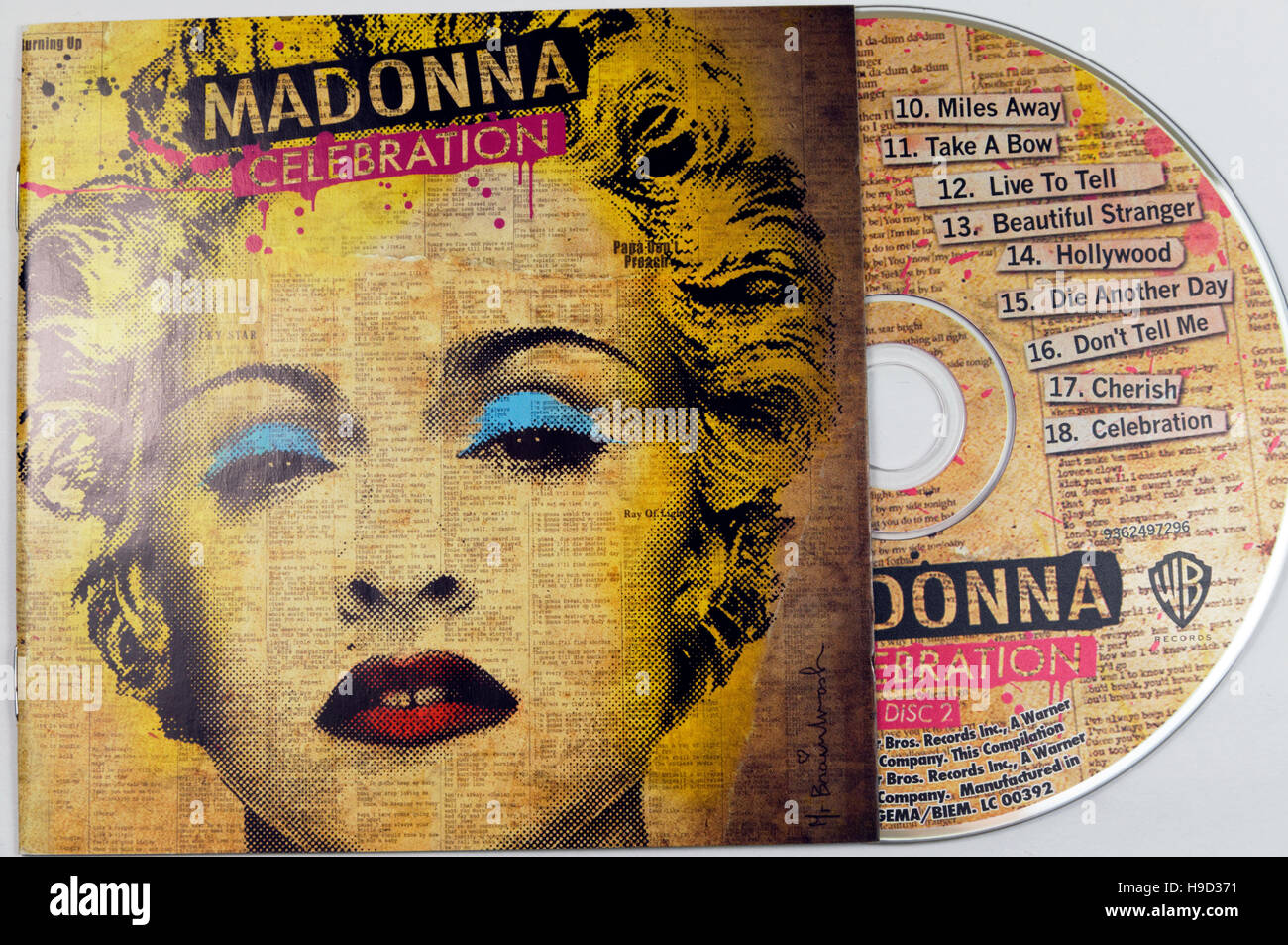 Madonna Celebrations Album,compact disc. Stock Photo