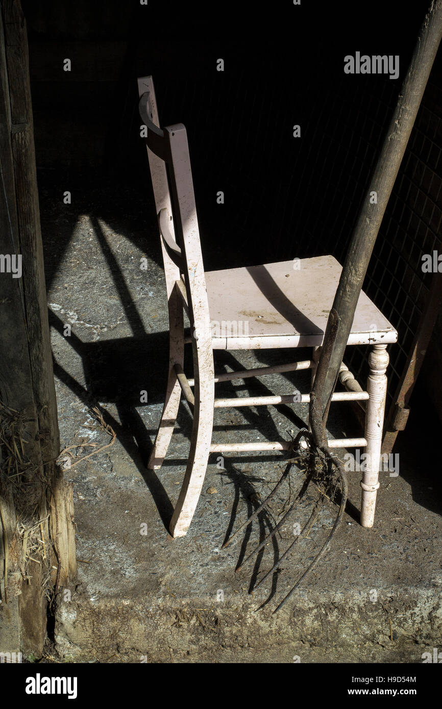 old furniture in barn Stock Photo Alamy