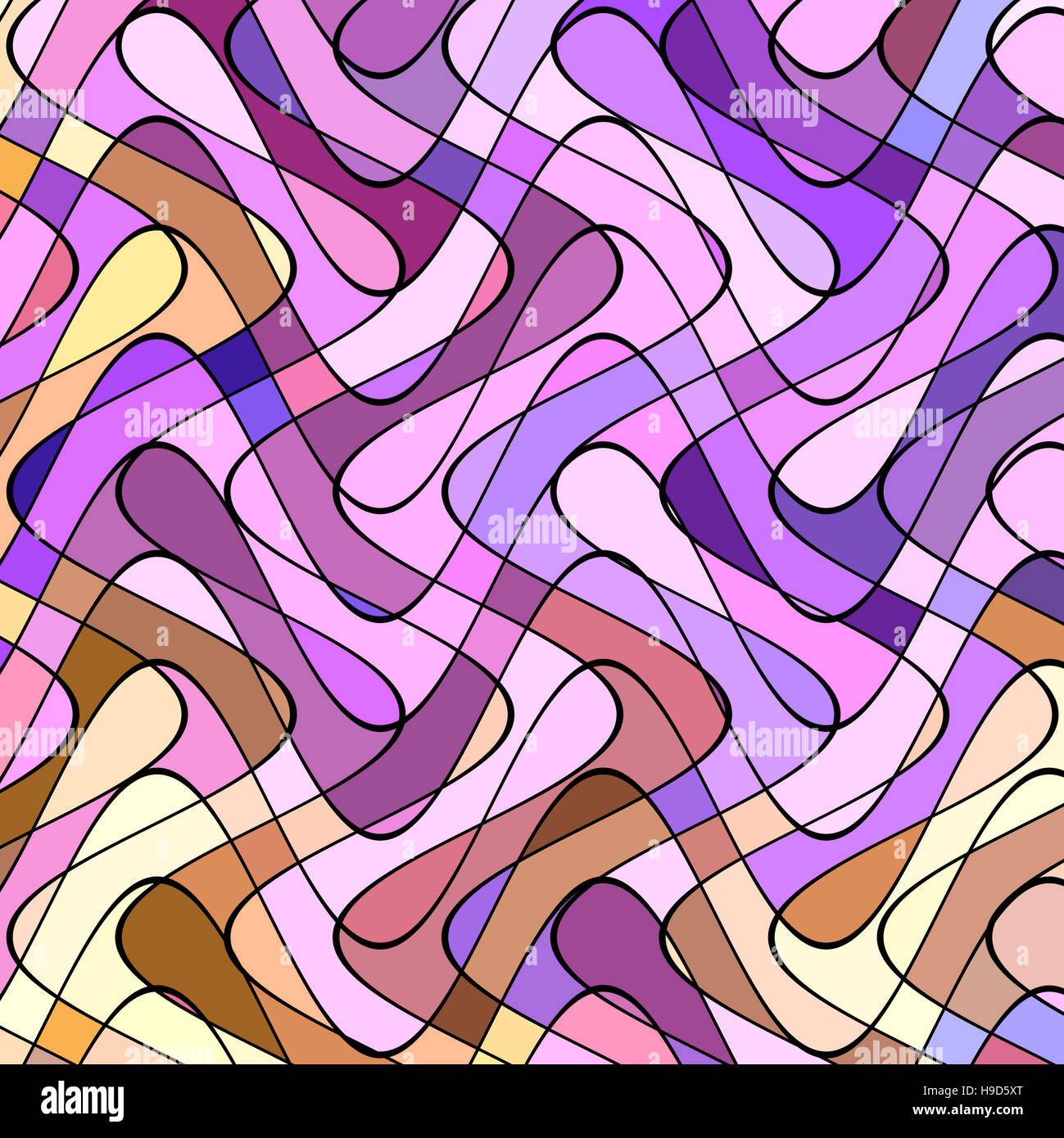 Warm pastel colours abstract patten illustration. Stock Photo