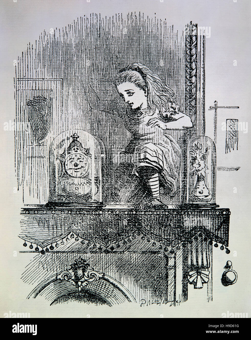 John Tenniel ( 1820 - 1914 ) Alice in the Looking Glass House ...