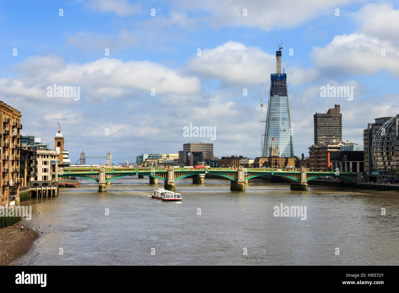 The Shard, while it was still under construction in May 2011, Southwark, London, UK Stock Photo
