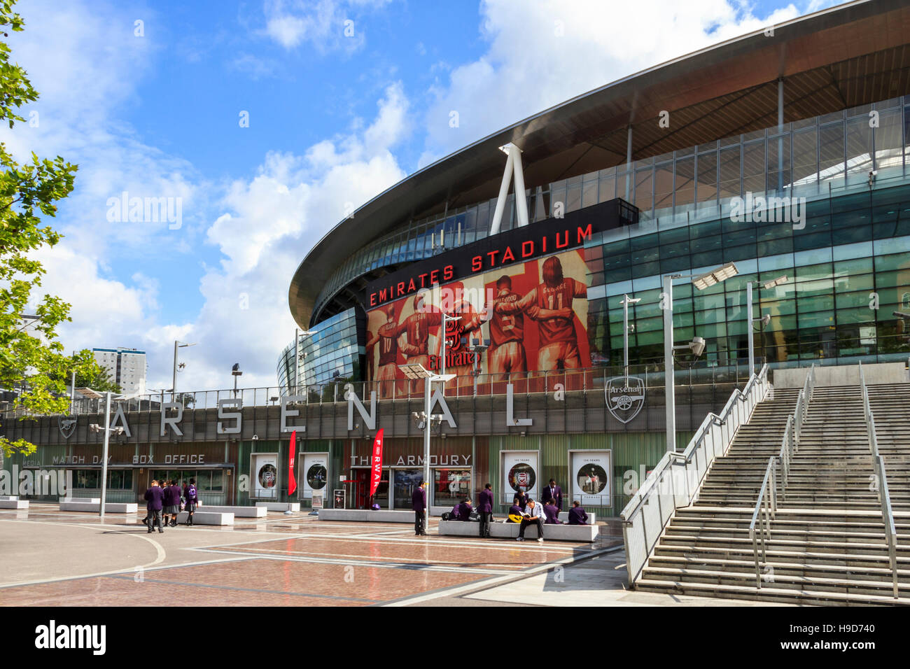 The Emirates Stadium, home to Arsenal Football Club, Hornsey Lane, London, UK Stock Photo