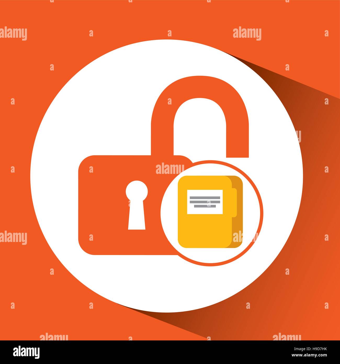 file document folder archive safety padlock vector illustration eps 10 ...