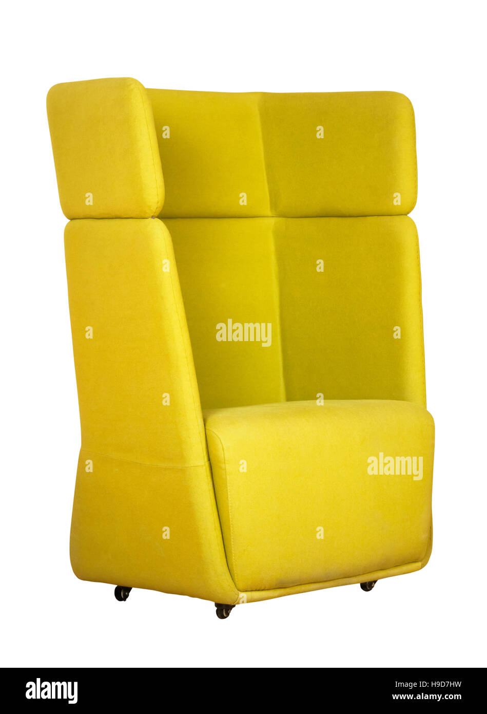 Spinning yellow office chair Stock Photo Alamy