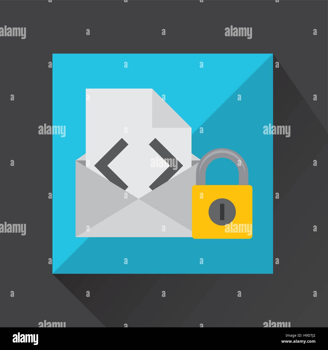 email envelope data protection cyber security vector illustration eps ...