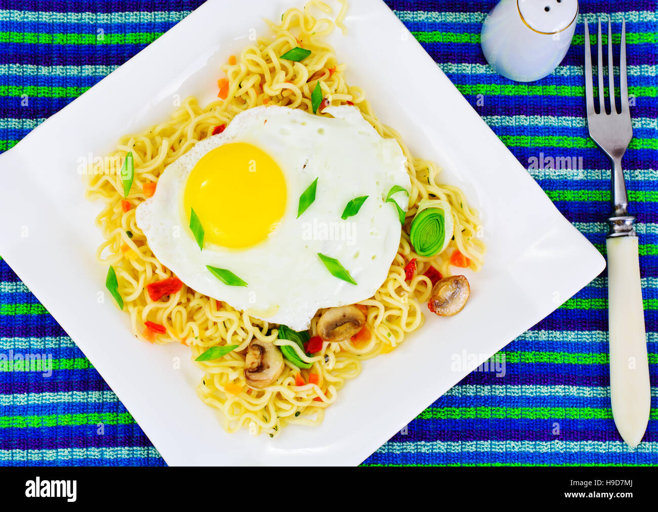 Chinese Noodles with Egg Studio Photo Stock Photo Alamy