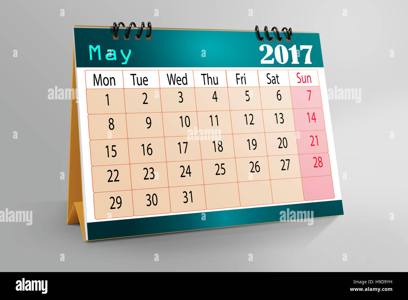 Desktop Calendar Design- May 2017 Stock Photo - Alamy