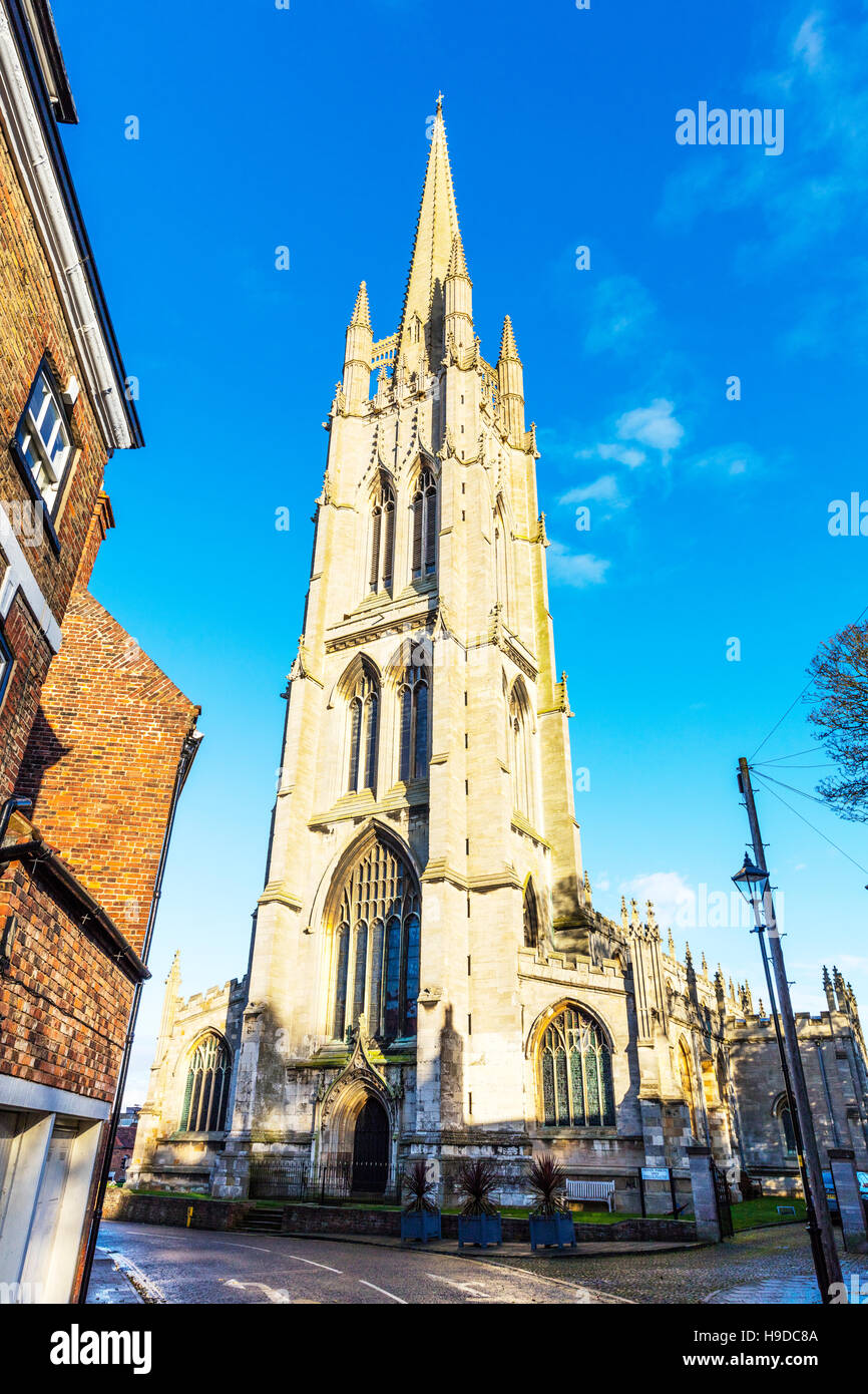St James' church spire Louth Lincolnshire churches tallest parish church in UK England GB Stock Photo