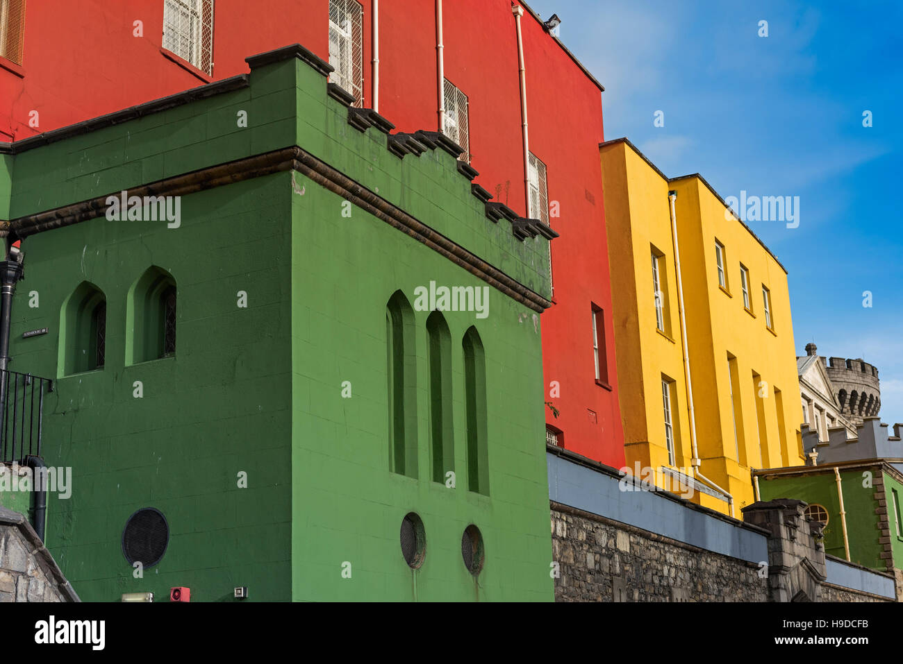 Dublin Castle Colourful buildings Dublin Ireland Stock Photo