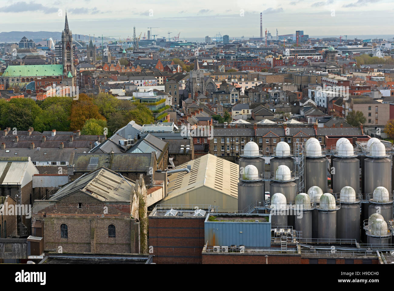 Guinness Storehouse City view Dublin Ireland Stock Photo