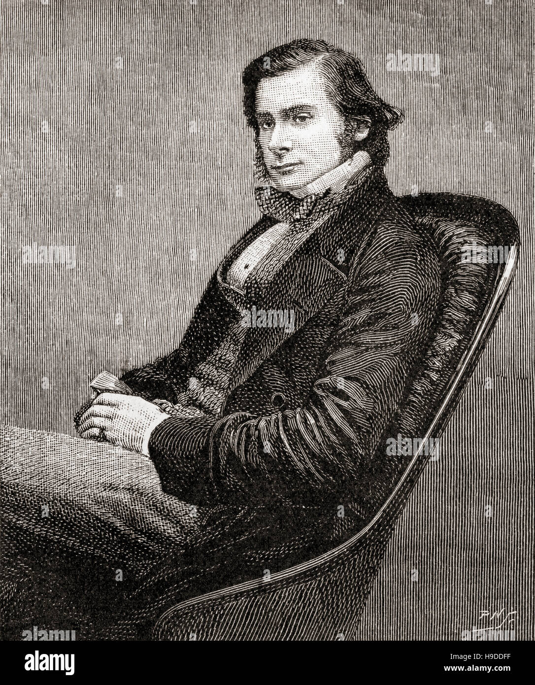 Thomas Henry Huxley, 1825 1895. English biologist. Seen here aged 31