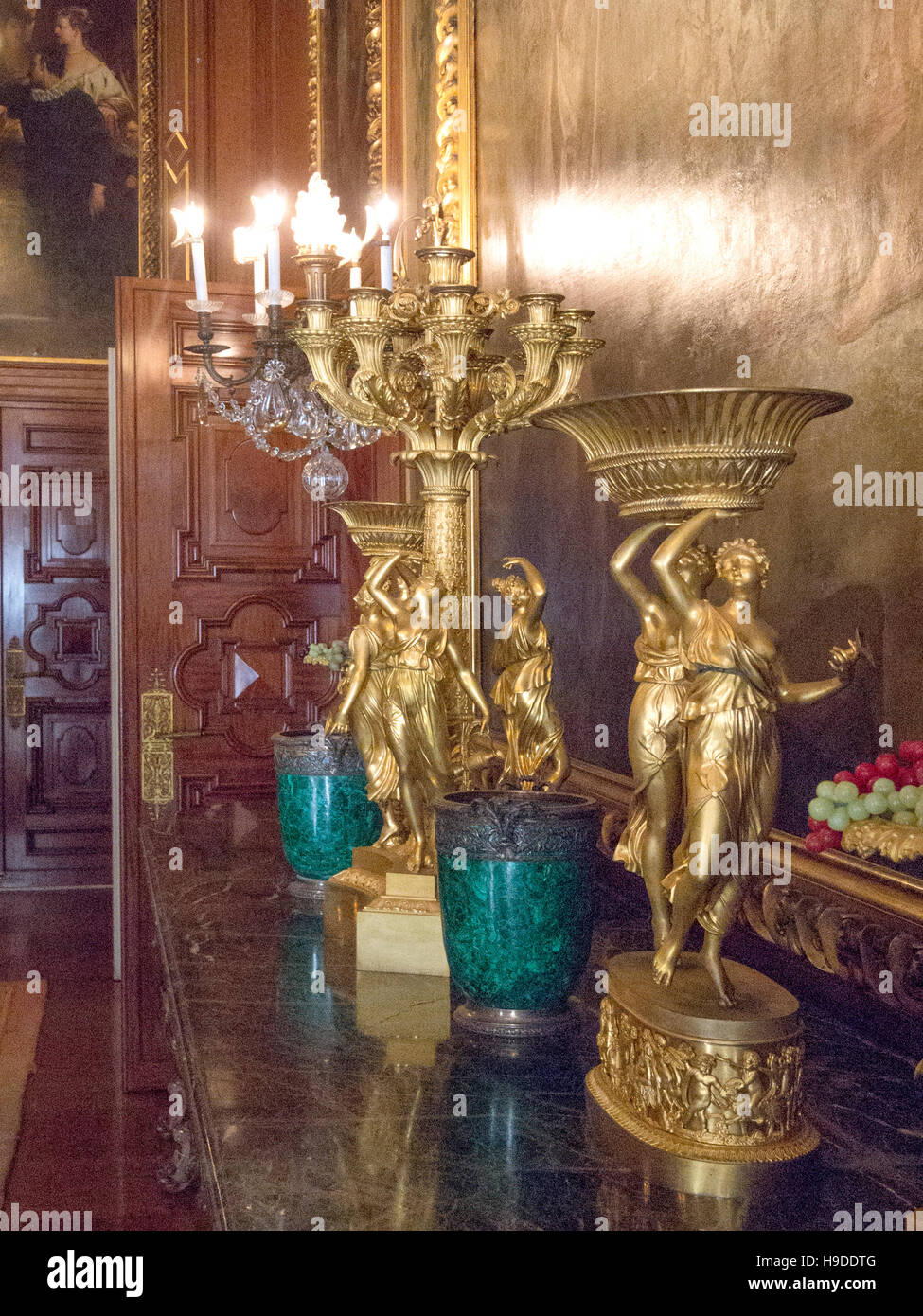 Classical bronze statuary decorates The Elms, a 1901 mansion in Newport, Rhode Island, built by