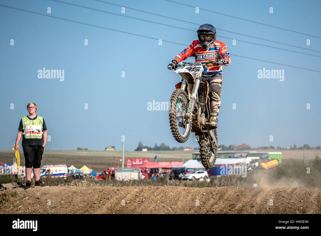 motocross rider in the race Stock Photo - Alamy