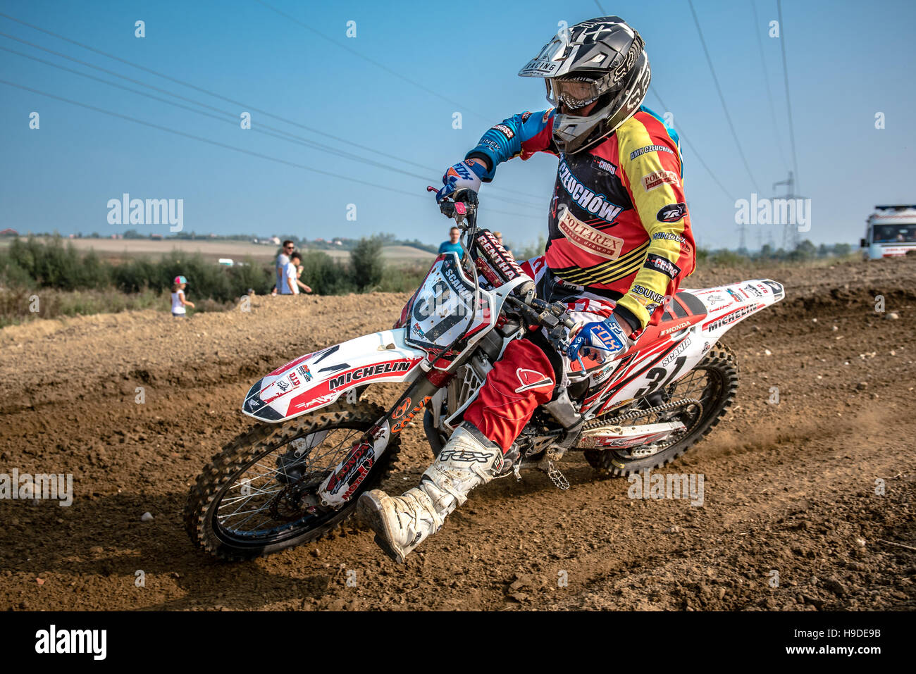 motocross rider in the race Stock Photo - Alamy