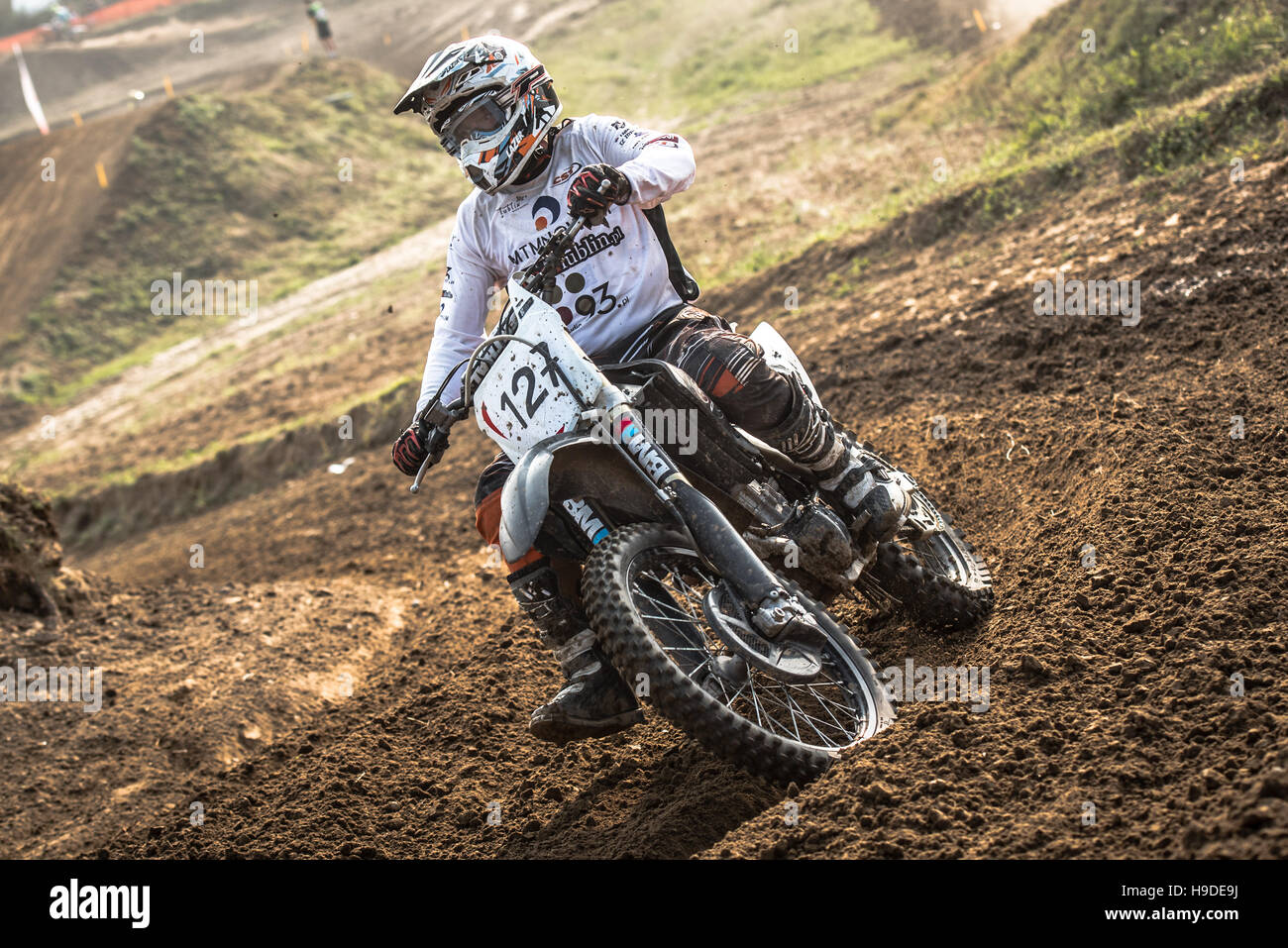 Motorocross Rider motocross rider in the race Stock Photo - Alamy