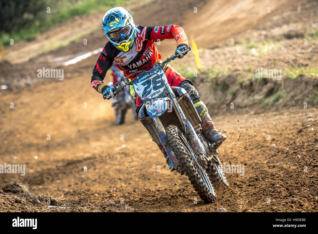 motocross rider in the race Stock Photo - Alamy