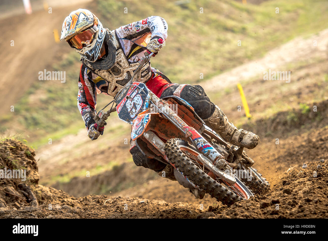 motocross rider in the race Stock Photo - Alamy