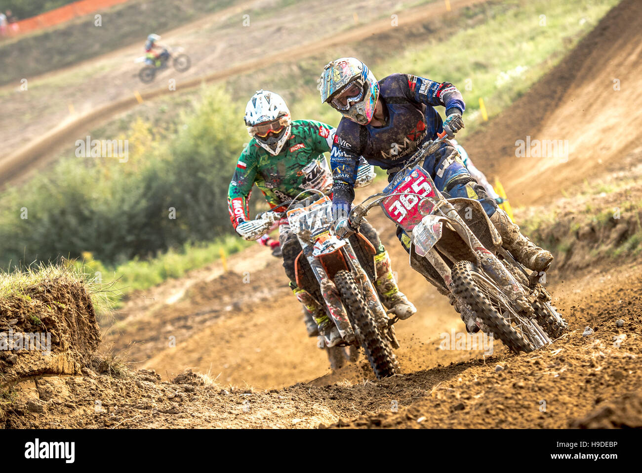 motocross rider in the race Stock Photo - Alamy