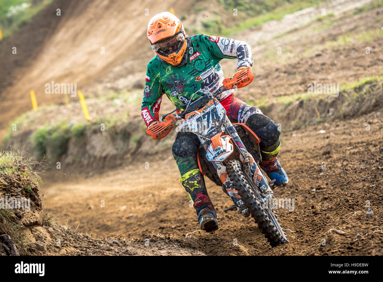 motocross rider in the race Stock Photo - Alamy