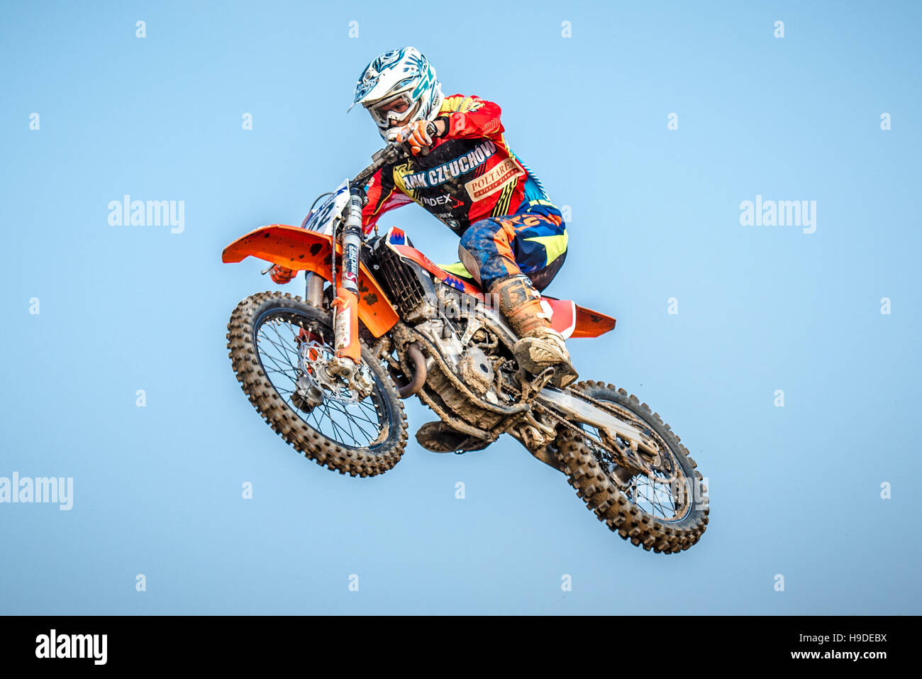 motocross rider in the race Stock Photo - Alamy