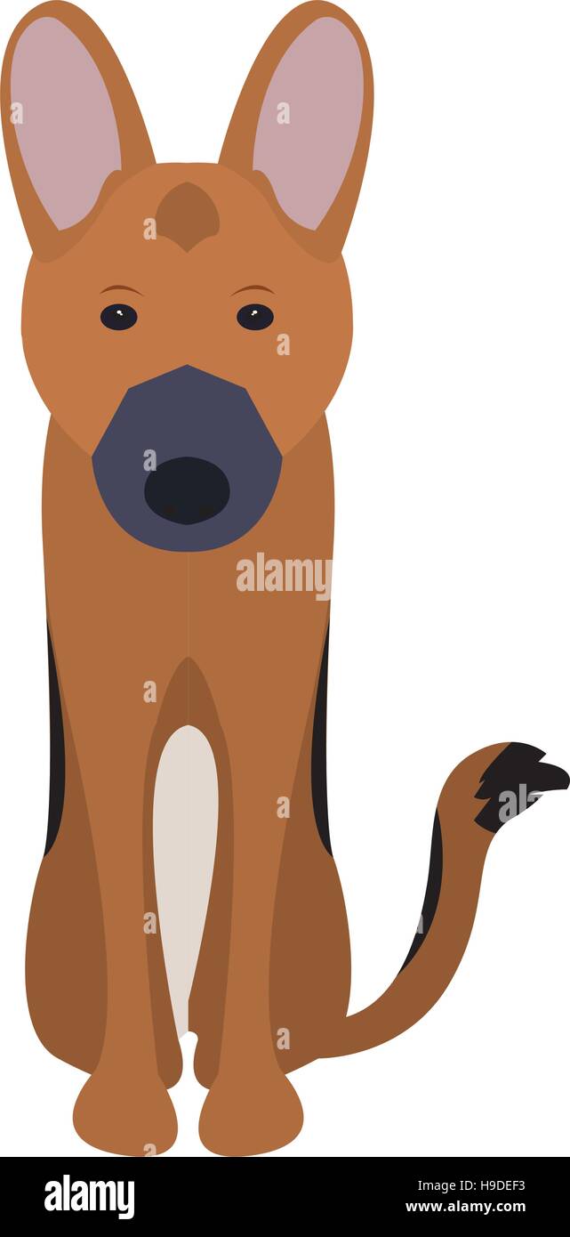 Isolated cute dog on a white background, Vector illustration Stock ...