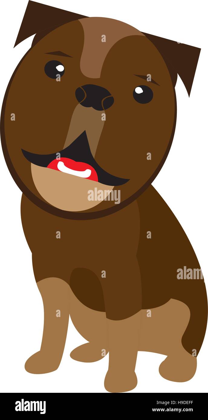 Isolated cute dog on a white background, Vector illustration Stock ...