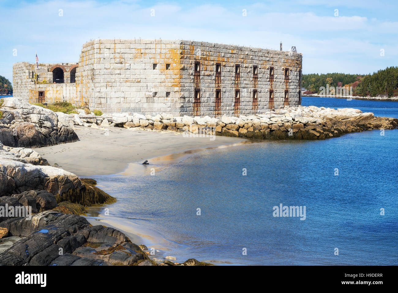 Fort Popham in Phippsburg Maine, New England Stock Photo Alamy