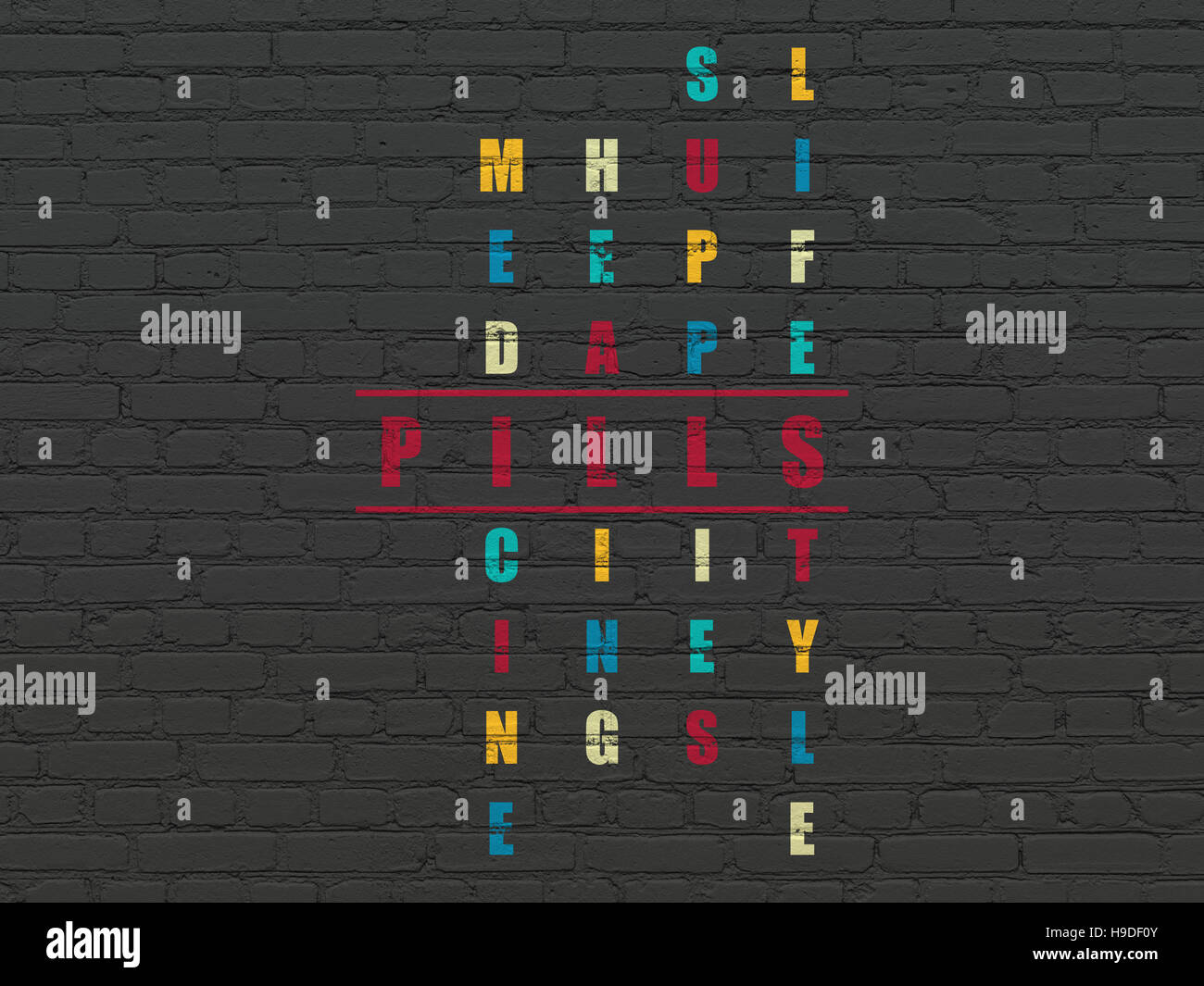 Medicine concept Pills in Crossword Puzzle Stock Photo Alamy