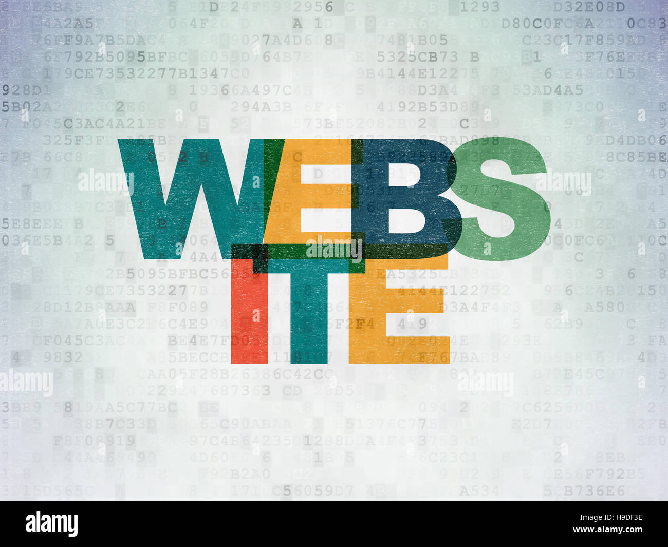Web development concept: Website on Digital Data Paper background Stock ...