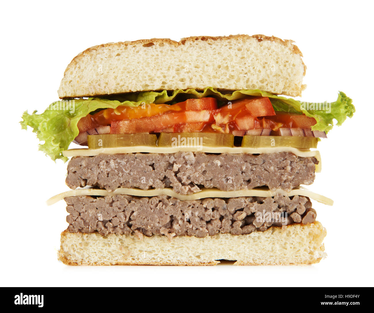 Cross section hamburger Cut Out Stock Images & Pictures - Alamy