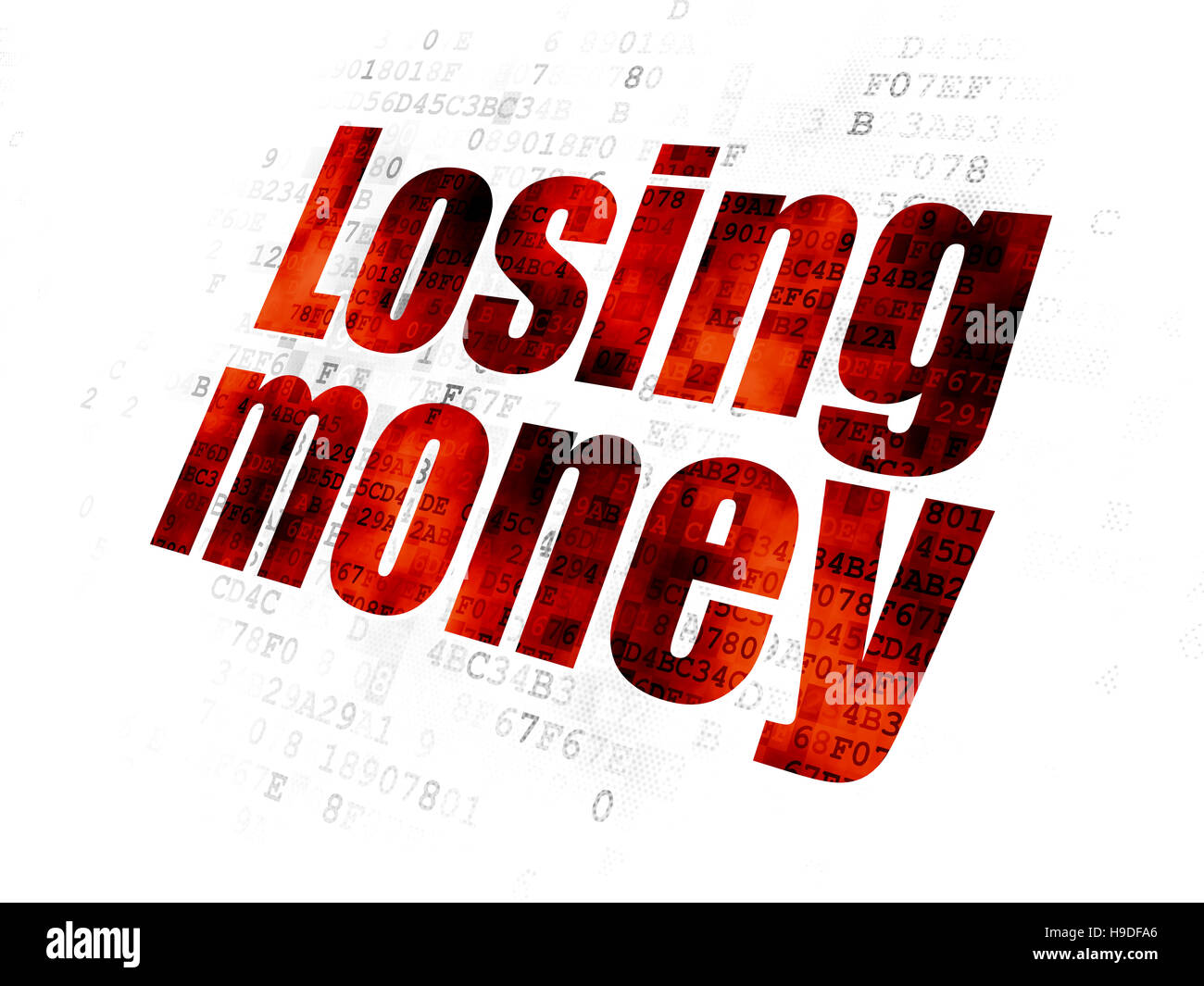 Currency concept Losing Money on Digital background Stock Photo Alamy