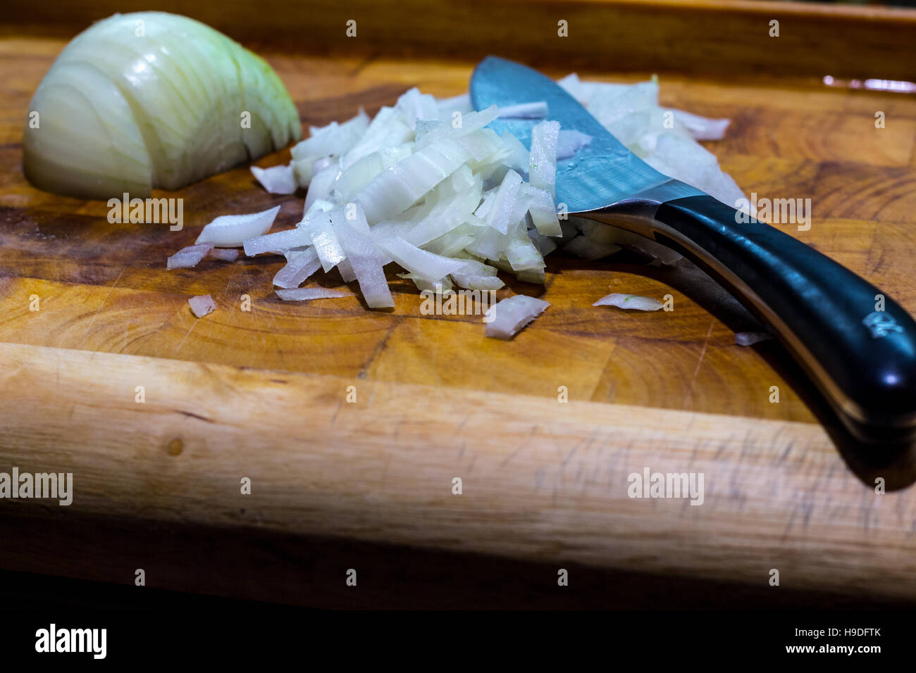 Chopping and onion Stock Photo Alamy