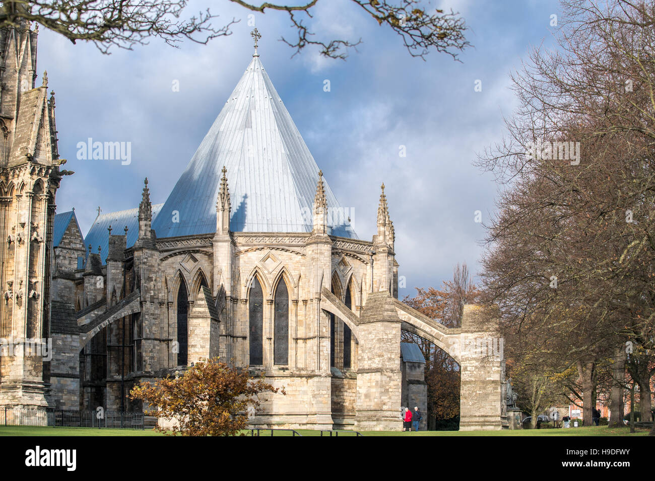 Chapter house at the medieval cathedral, Lincoln, England. Stock Photo