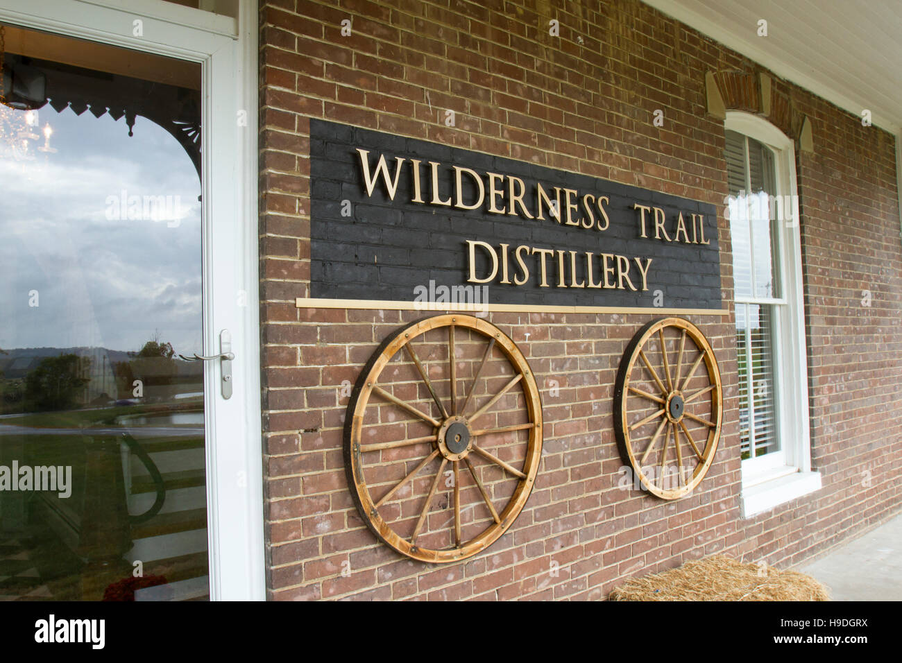 Danville, KY, USA - October 20, 2016 :  Signage in front of Wilderness Trail Distillery. Stock Photo